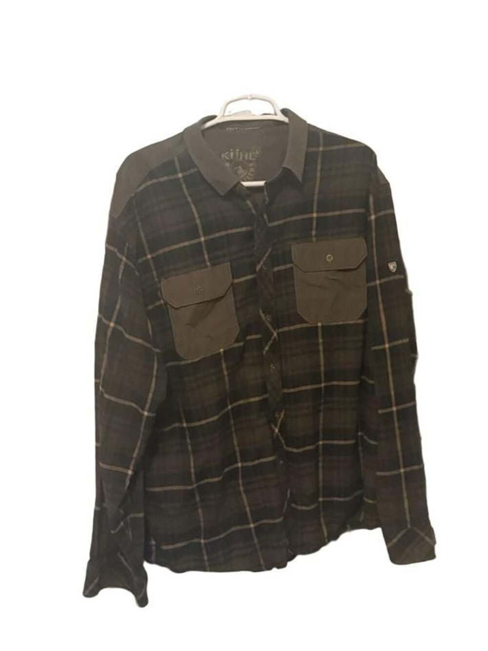 Kuhl Men's Plaid Long Sleeve Shirt Jacket XLARGE Brown